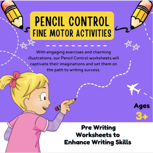 Tracing Lines Pencil Control Worksheet Activity!