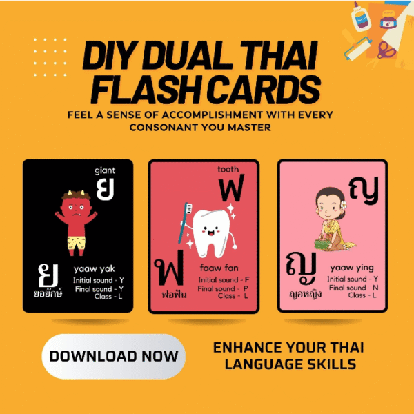 Dual Digital Thai Flashcards Consonants